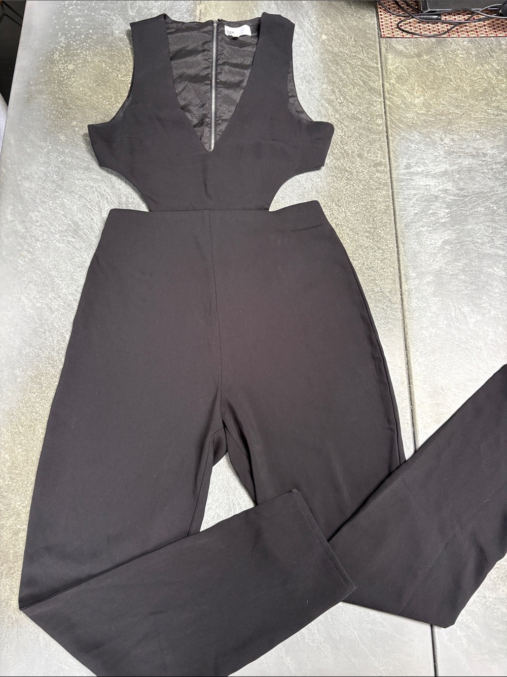 by the way. Black Cutout V-Neck Jumpsuit